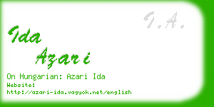 ida azari business card